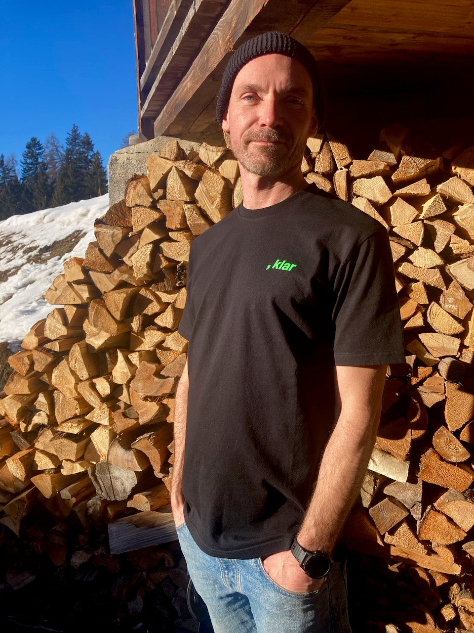 Le , klar Shirt - Schwarz
